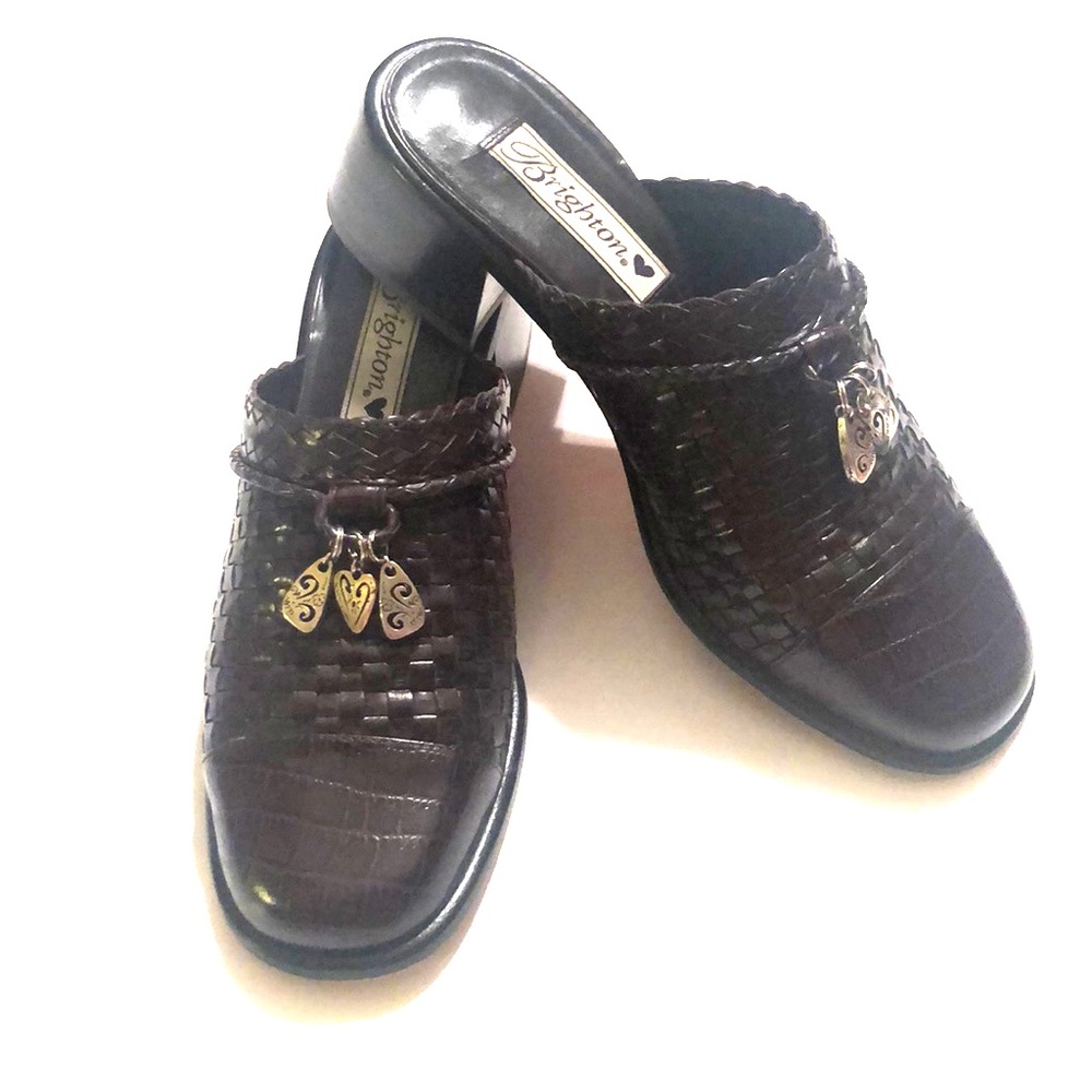 Chocolate brown Brighton slip on shoes size 7.5